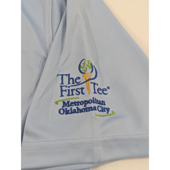 NWT HL Sport Horn Legend Ice Blue Golf Polo Shirt The First Tee oKC Mens Large - Picture 5 of 8